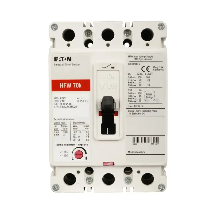 3P 200A C SERIES MOULDED CASE CIRCUIT BREAKER 690 VAC